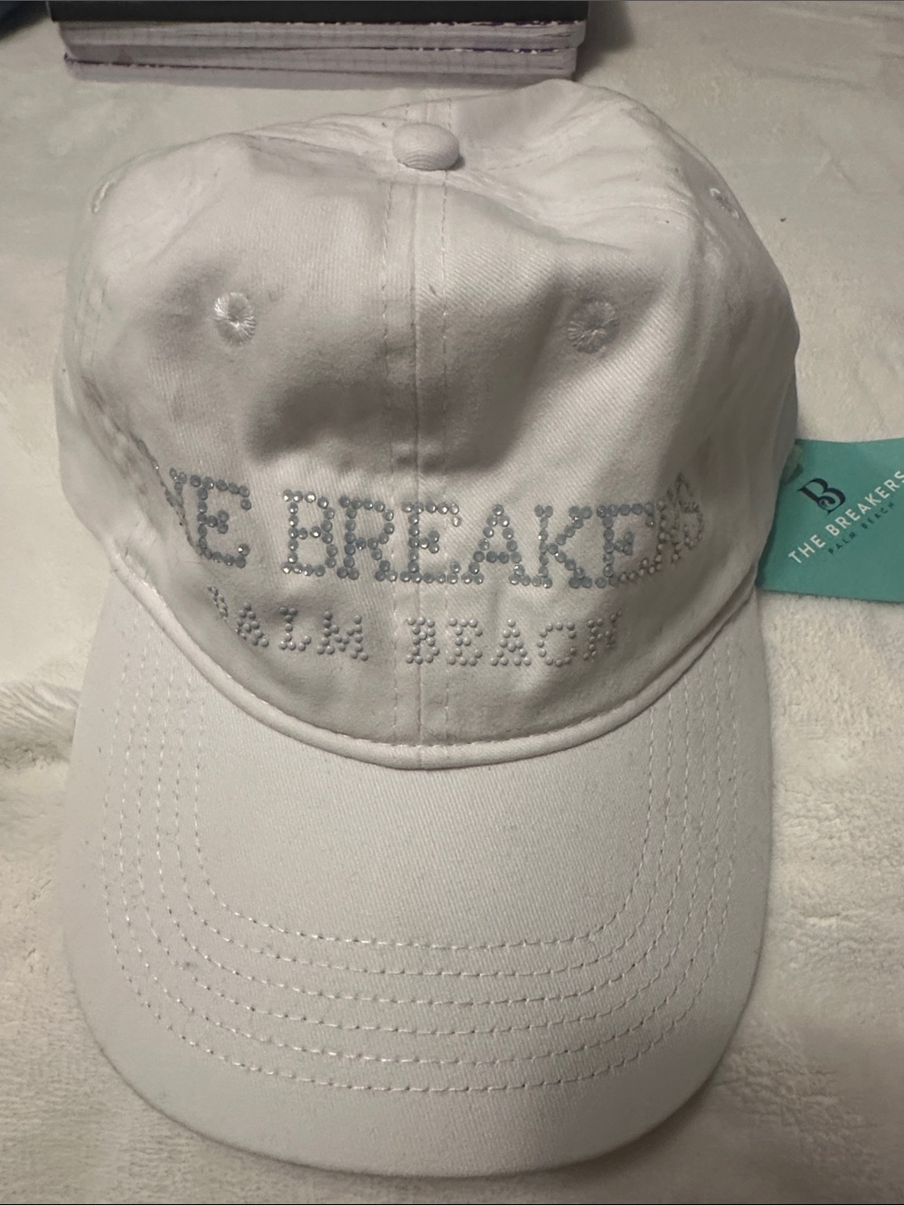 The Breakers Palm Beach White Rhinestone Baseball Cap
